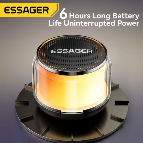 ESSAGER Mini haut-parleur Bluetooth sans fil, caisson de basses pour téléphone portable, audio portable extérieur
