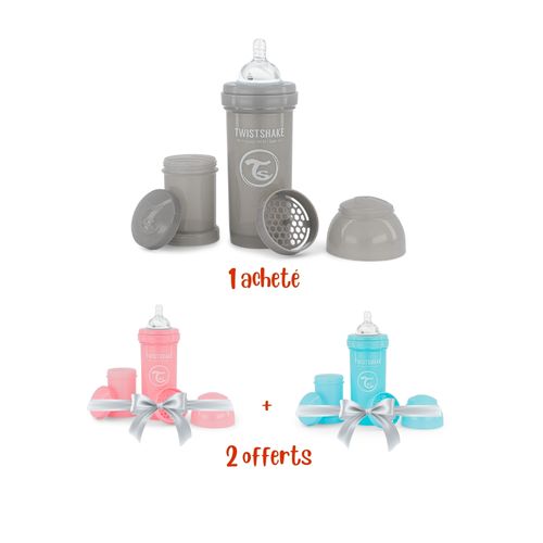 1 Biberon Anti-colique ACHETÉ + 2 Biberons GRATUITS