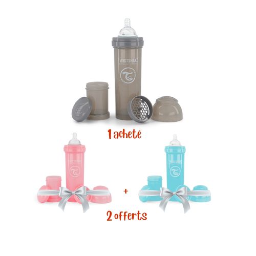 1 Biberon Anti-colique ACHETÉ + 2 Biberons GRATUITS