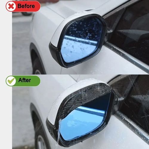 Protège-Pluie Rétroviseur Universel – Lot de 2 Visières Effet Carbone