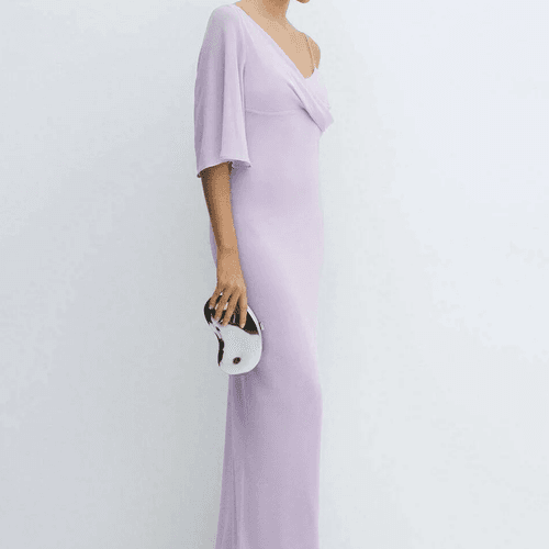Robe Asymétrique à Manches Évasées