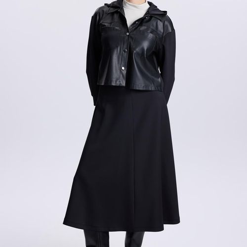 Ensemble double en cuir à capuche