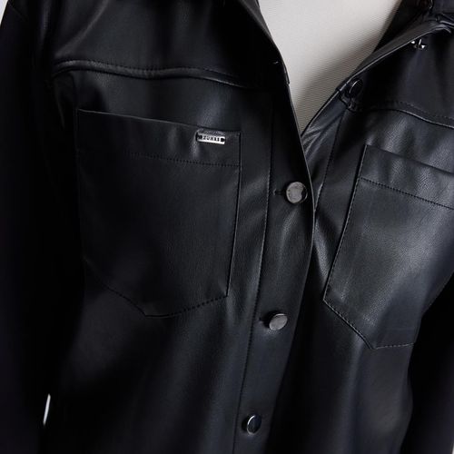 Ensemble double en cuir à capuche