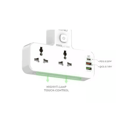 Rallonge d'alimentation Ldnio SC2311 avec 2 prises de courant / 2 ports USB-A / 1 port PD 20 W Type C