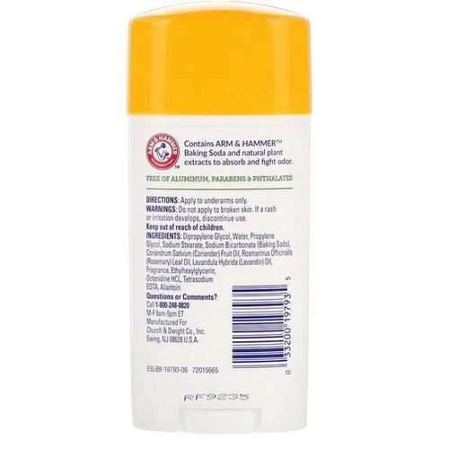 Déodorant Essentials avec Désodorisants Naturels, Lavande et Romarin Frais - 71 g