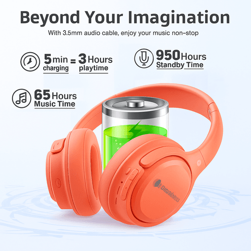 Casque Bluetooth Sans Fil Rouge