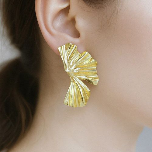 Boucles d’Oreilles Sculpturales Dorées
