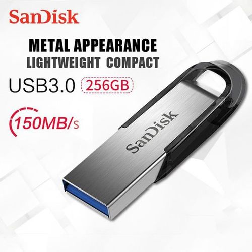 Clé USB 3.0 Ultra Flair 256 GB allant jusqu’à 150 Mo/s vitesse et d’élégance