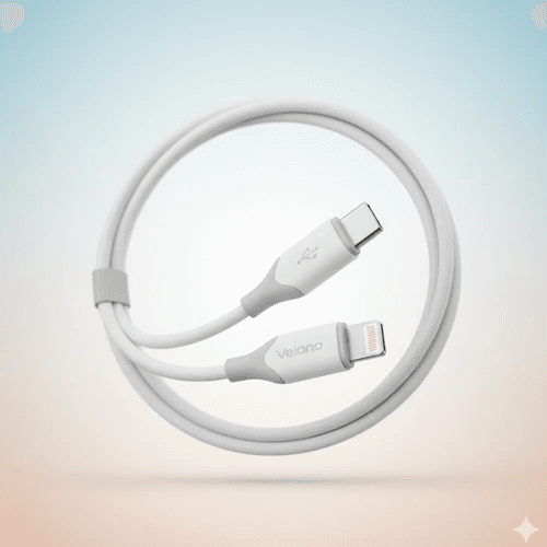 Câble Velano Usb-c Vers Lightning 60w Blanc – Charge Ultra Rapide & Transfert De Données Sécurisé