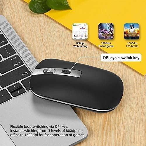 Souris Sans Fil Rechargeable Silencieuse Haute Résolution Excellente pour Bureau Et Gaming-Noir