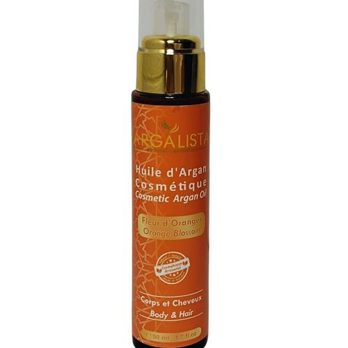 Huile d'argan cosmétique Aromatisée fleur d'oranger 50ML