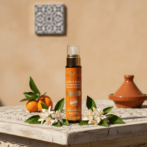 Huile d'argan cosmétique Aromatisée fleur d'oranger 50ML