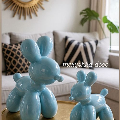 Chiens ballons design bleu ciel