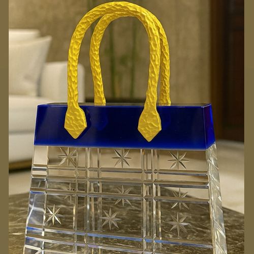 Sac décoratif en verre et résine