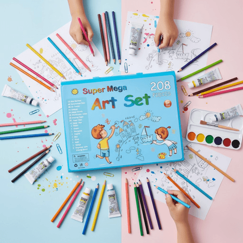 Coffret De Coloriage Enfants – Mega Art Set 208 Pièces