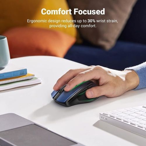 Souris sans fil - UGREEN - Ergonomique - 6 boutons - Clics silencieux - 2,4 GHz