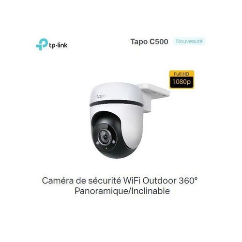 Caméra de surveillance WiFi 360° Audio Panoramique Extérieure/Intérieure