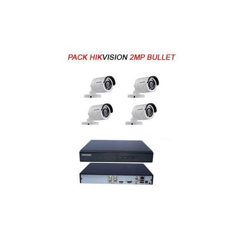 Pack de Surveillance DVR 4 Chaine,4 Cameras extérieurs métal. 2MP