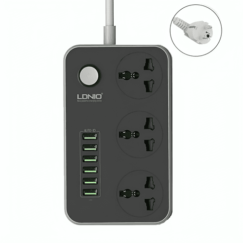 Multiprise - Bloc d’Alimentation 3 Prises + 6 Port Usb
