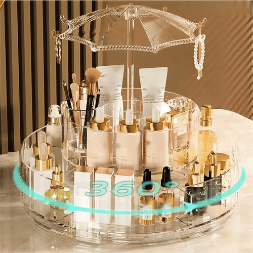 Organizer Cosmétique Rotatif 360° – Support de Rangement Maquillage