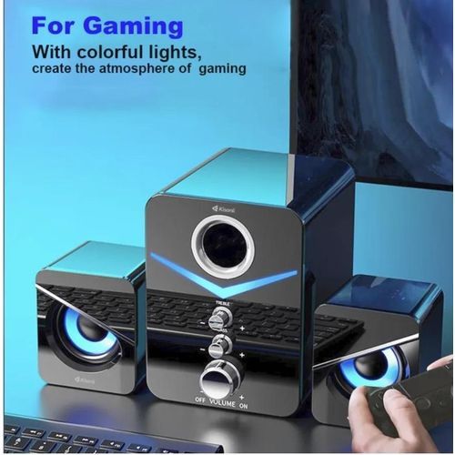 Kisonli U-3100 Mini enceinte surround avec basses profondes stéréo multimédia portable pour ordinateur