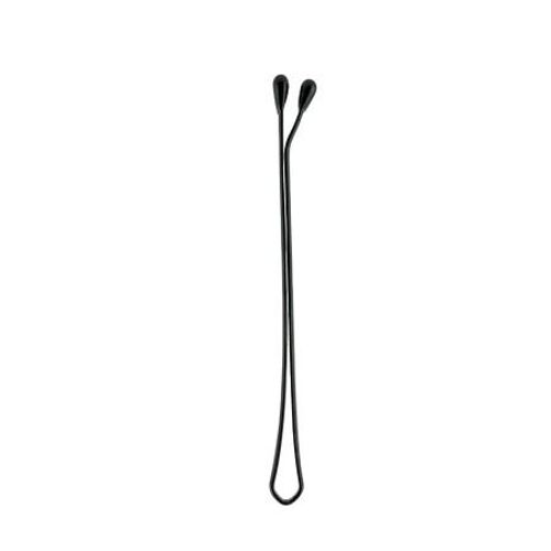 12 épingles à cheveux plates noires (6 cm)