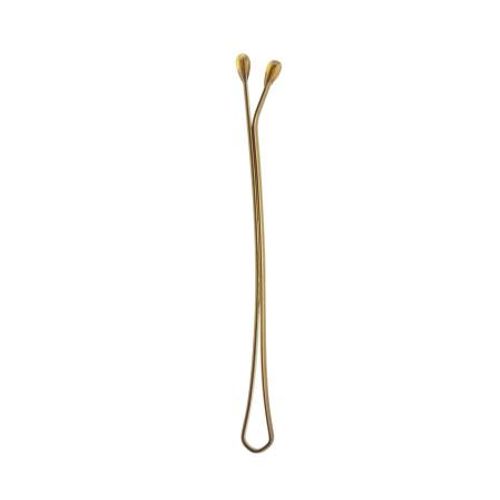 12 épingles à cheveux plates en bronze (6 cm)