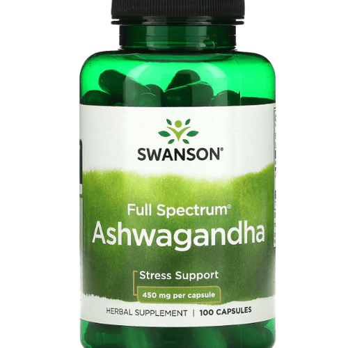 Ashwagandha, 450 mg -  Favorise une sensation de calme et de détente -  100 Capsules Vég