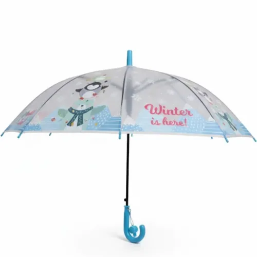 Parapluie Enfants Avec Sifflet Design Hivernal Magique