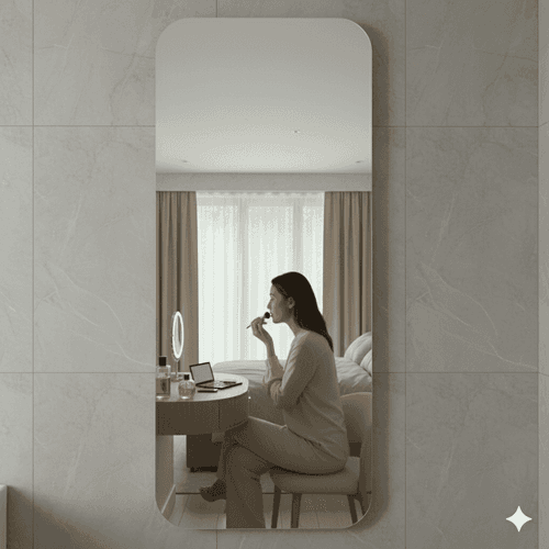 Miroir Adhésif Haute Définition 90×40 cm – Ultra Fin et Facile à Poser