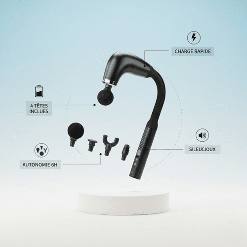 Pistolet De Massage Electrique – Poignée Ergonomique