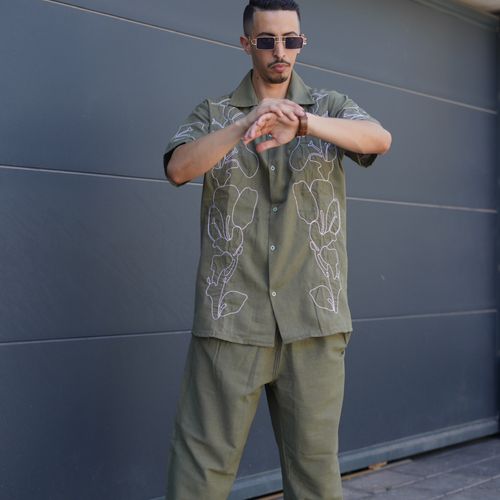 Chemise Rebeubled en lin oversize unisexe