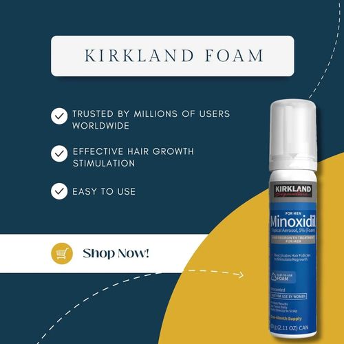 Minoxidil Kirkland 5% - 60ml - Traitement Mousse