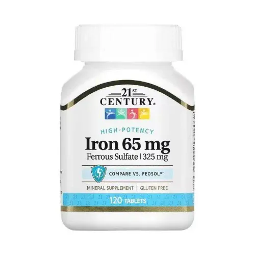21st Century, Fer, IRON 65 mg, 120 Comprimés MADE IN USA