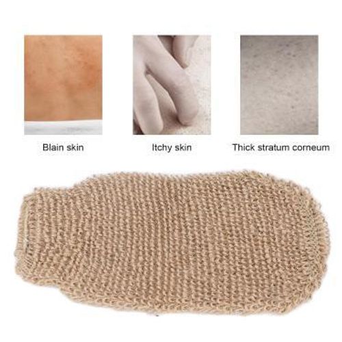 Gant de douche pour gommage massage en fibre naturelle. 