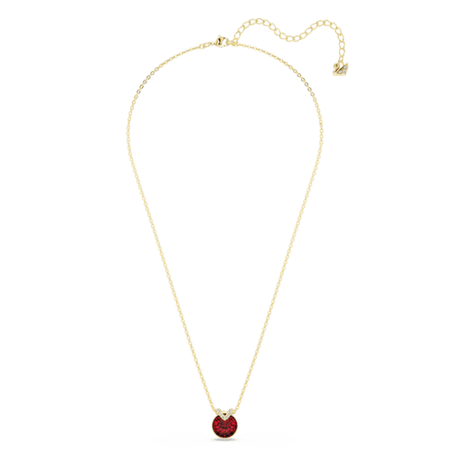 Pendentif Bella V Taille ronde, Rouge, Doré à l’or 18 carats 