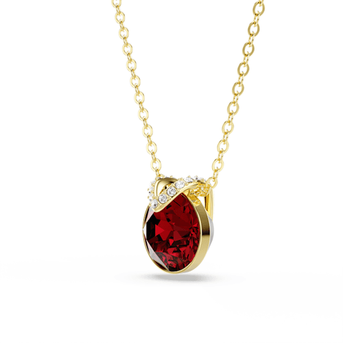 Pendentif Bella V Taille ronde, Rouge, Doré à l’or 18 carats 