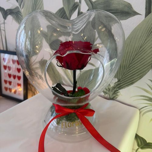 Rose éternelle cœur 