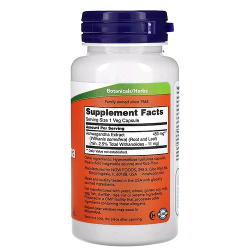 Ashwagandha 450 Mg – Extrait Standardisé – 90 Capsules Végétariennes