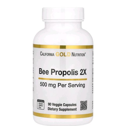 Propolis D’abeille 2x 500 Mg – Extrait Concentré – 90 Capsules – California Gold Nutrition