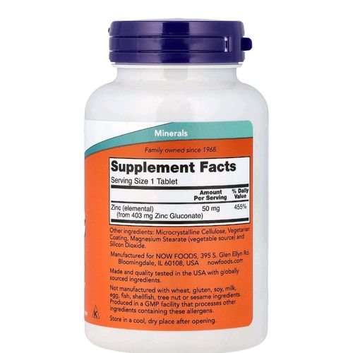 Zinc 50 Mg – Soutien Immunité & Peau – 250 Comprimés
