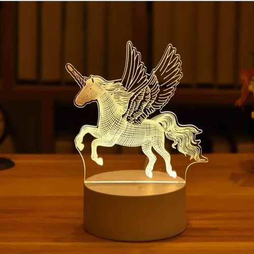 3D Unicorn Night Light 