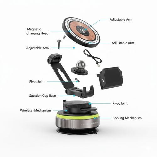 Support Voiture Magnétique Avec Charge Sans Fil 20w – Velano Vr-10