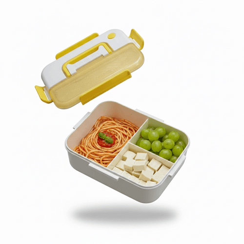 Lunch Box Polyvalente Jaune – Boite Compartimentée – Couleur Aléatoire