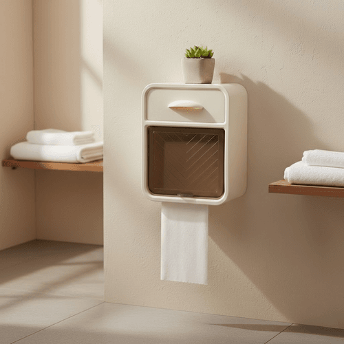 Organisateur Mural Pour Papier Toilette – Salle De Bain – Multicolore