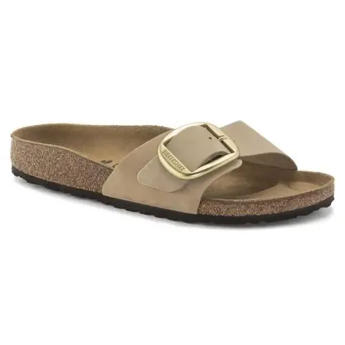 Madrid Big Buckle Nubuck Leather Sandcastle Narrow