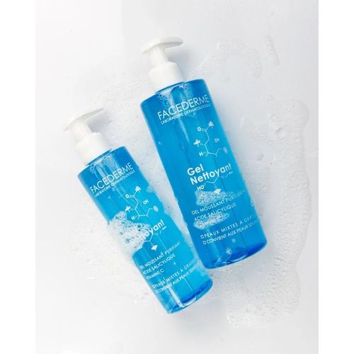 Roller Gel Moussant Nettoyant Visage Peau Grasse Et Mixte Purifiant Acide Salicylique Vitamine C 400ml