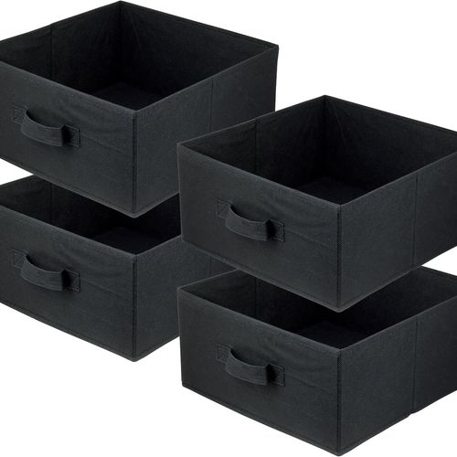 Lot De 4 Boîtes De Rangement En Tissu Pliables – 31 × 31 × 15 Cm