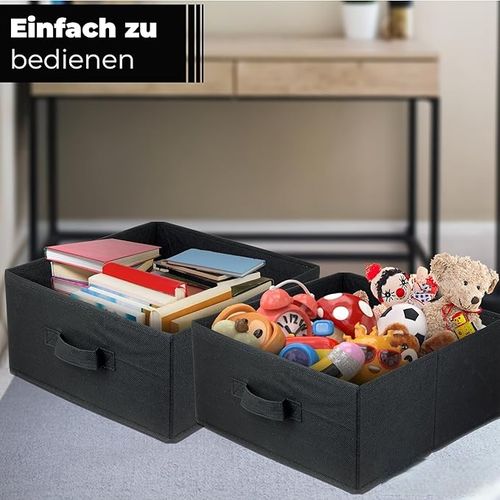 Lot De 4 Boîtes De Rangement En Tissu Pliables – 31 × 31 × 15 Cm
