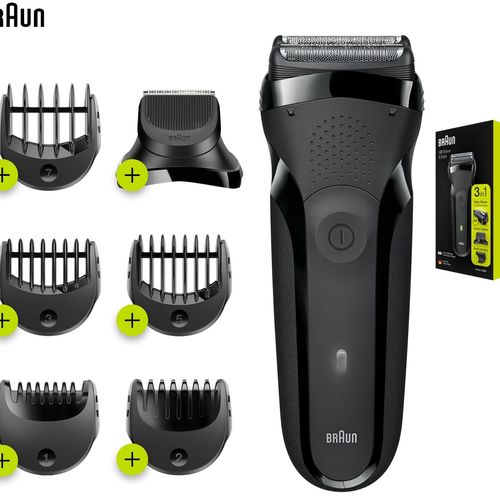 Rasoir Electrique Série 3, 3 Lames Flexibles 3 In 1